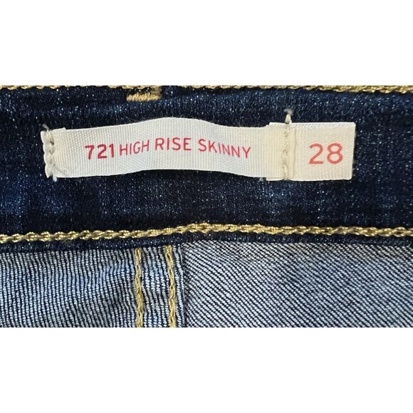 Levi’s high Rise skinny jeans 721 high rise skinny size 28 Blue Denim - Picture 5 of 7